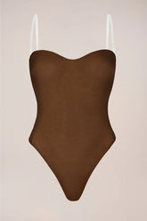 Strapless Bodysuit in Chestnut