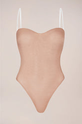 Strapless Bodysuit in Warm Peach