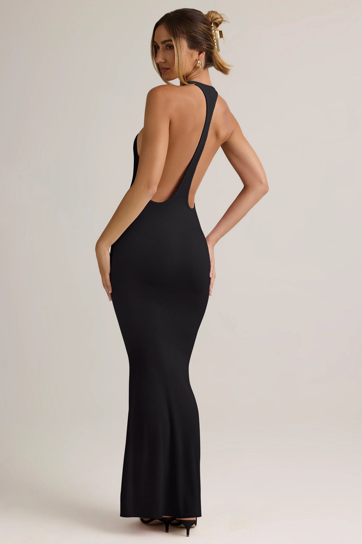 Modal Racerback Maxi Dress in Black
