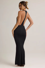 Modal Racerback Maxi Dress in Black