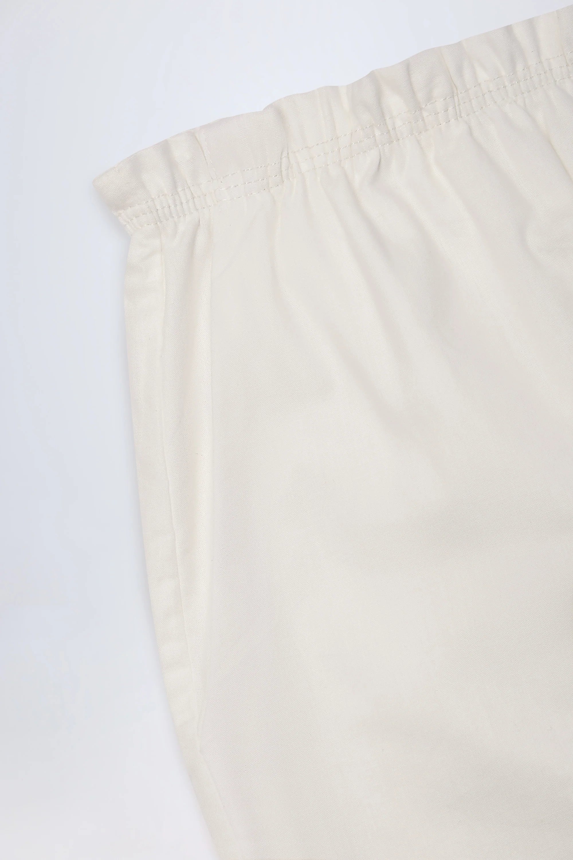Wide-Leg Cotton-Poplin Trousers in White