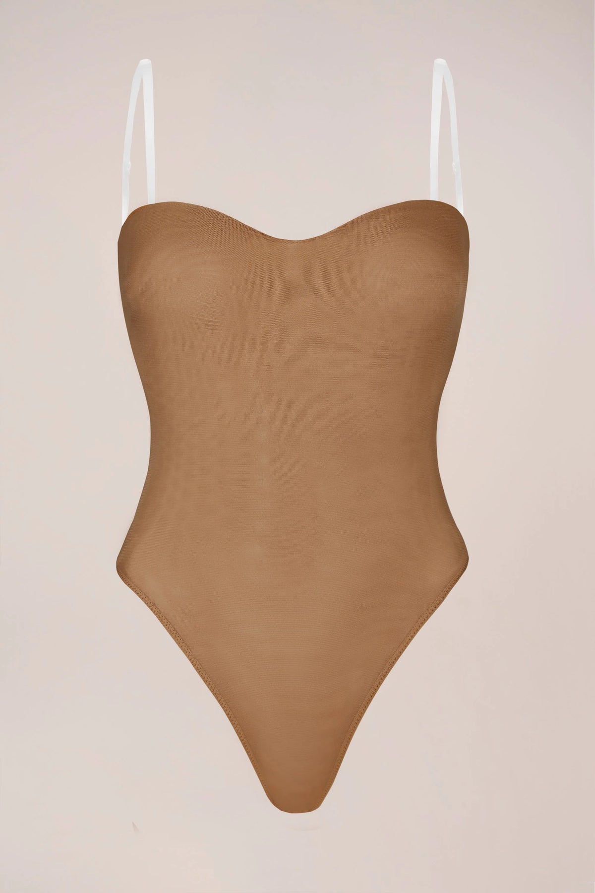 Strapless Bodysuit in Almond