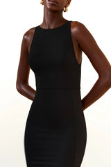 Modal Racerback Maxi Dress in Black