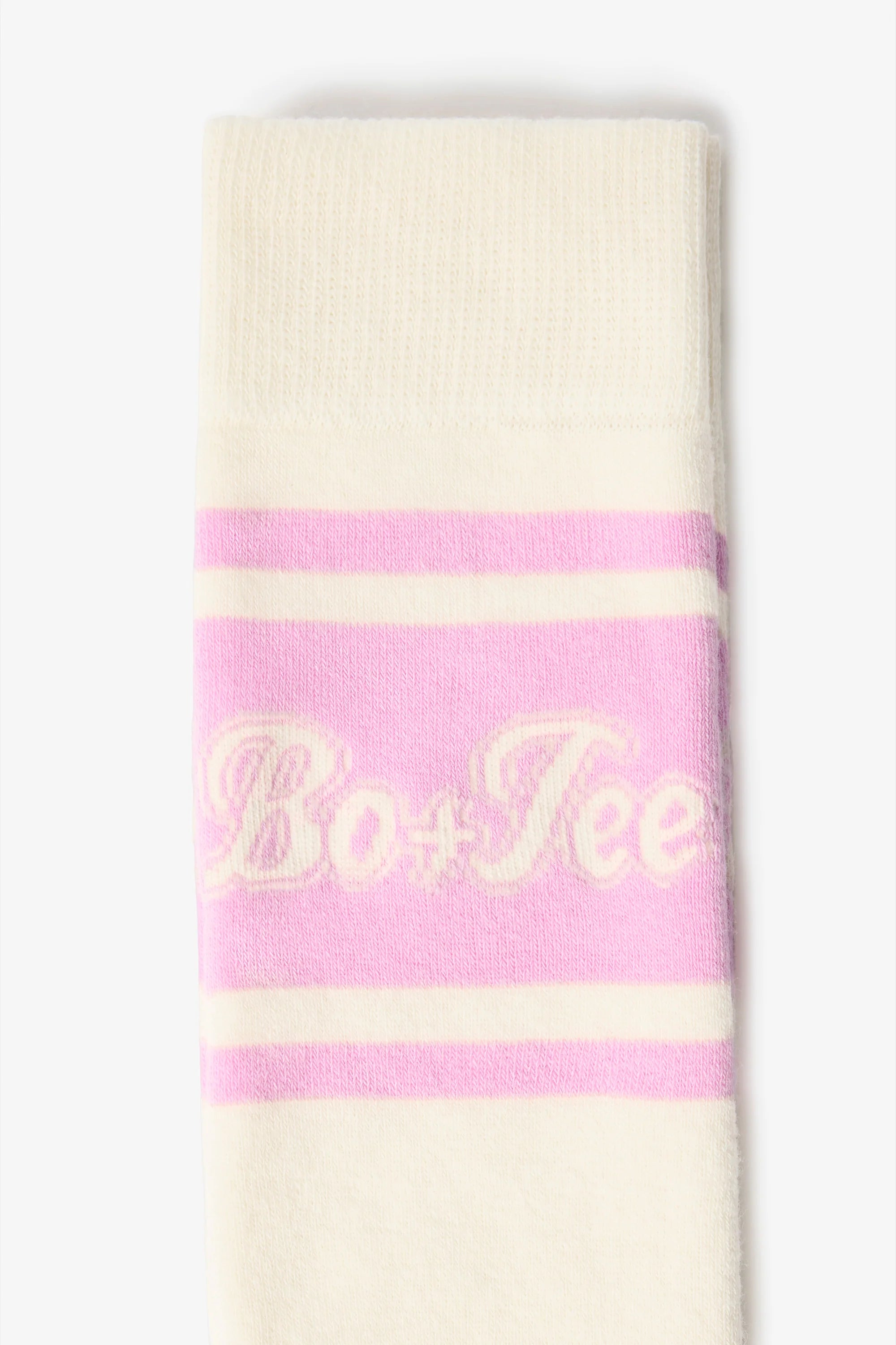 Cotton Knee-High Ski Socks in Powder Pink
