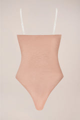 Strapless Bodysuit in Warm Peach