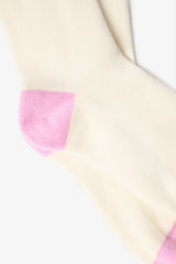 Cotton Knee-High Ski Socks in Powder Pink