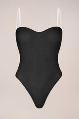 Strapless Bodysuit in Black