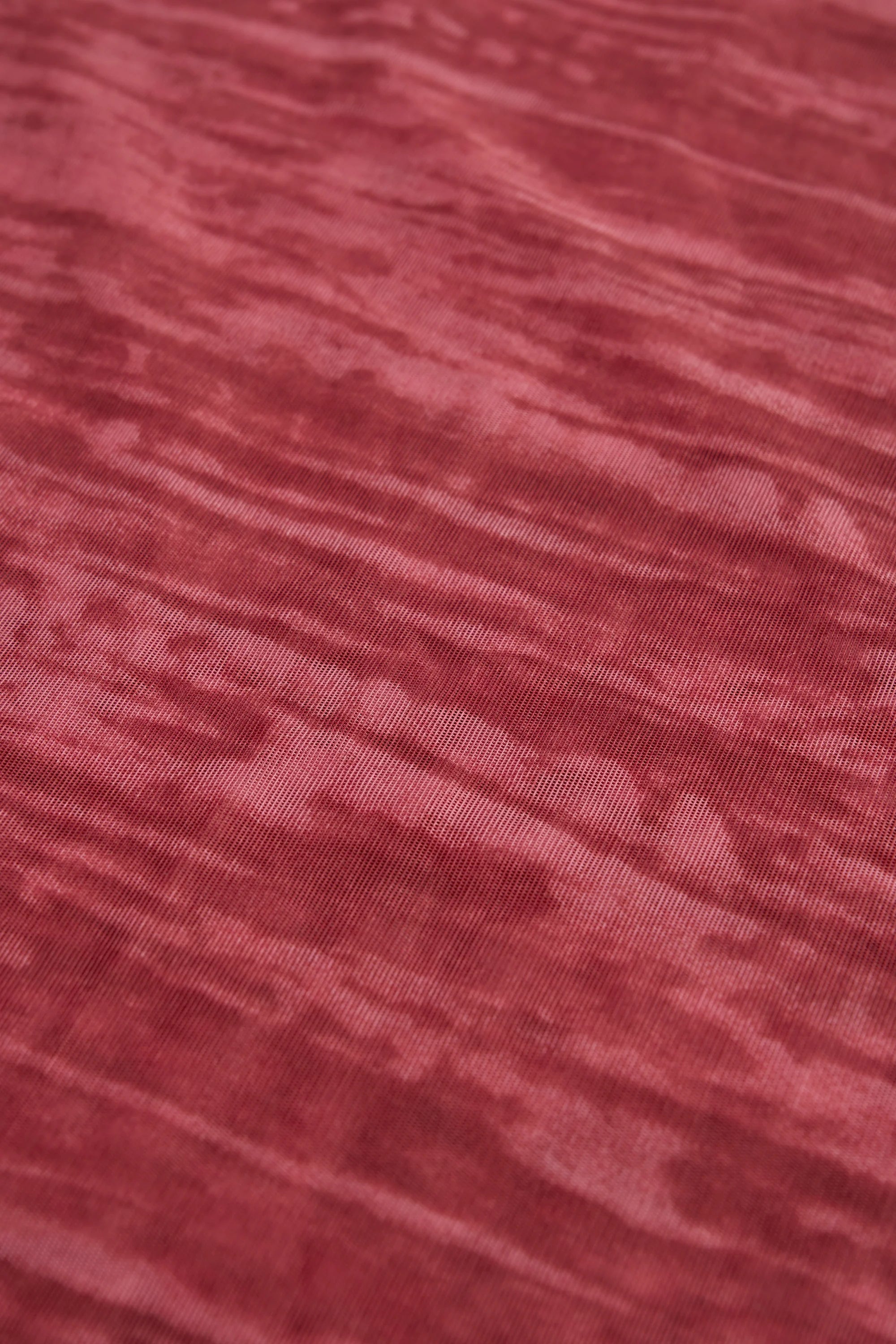 Ruffled Mid-Rise Flared Trousers in Red Print