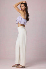 Mid-Rise Barrel-Leg Jeans in Ecru Wash